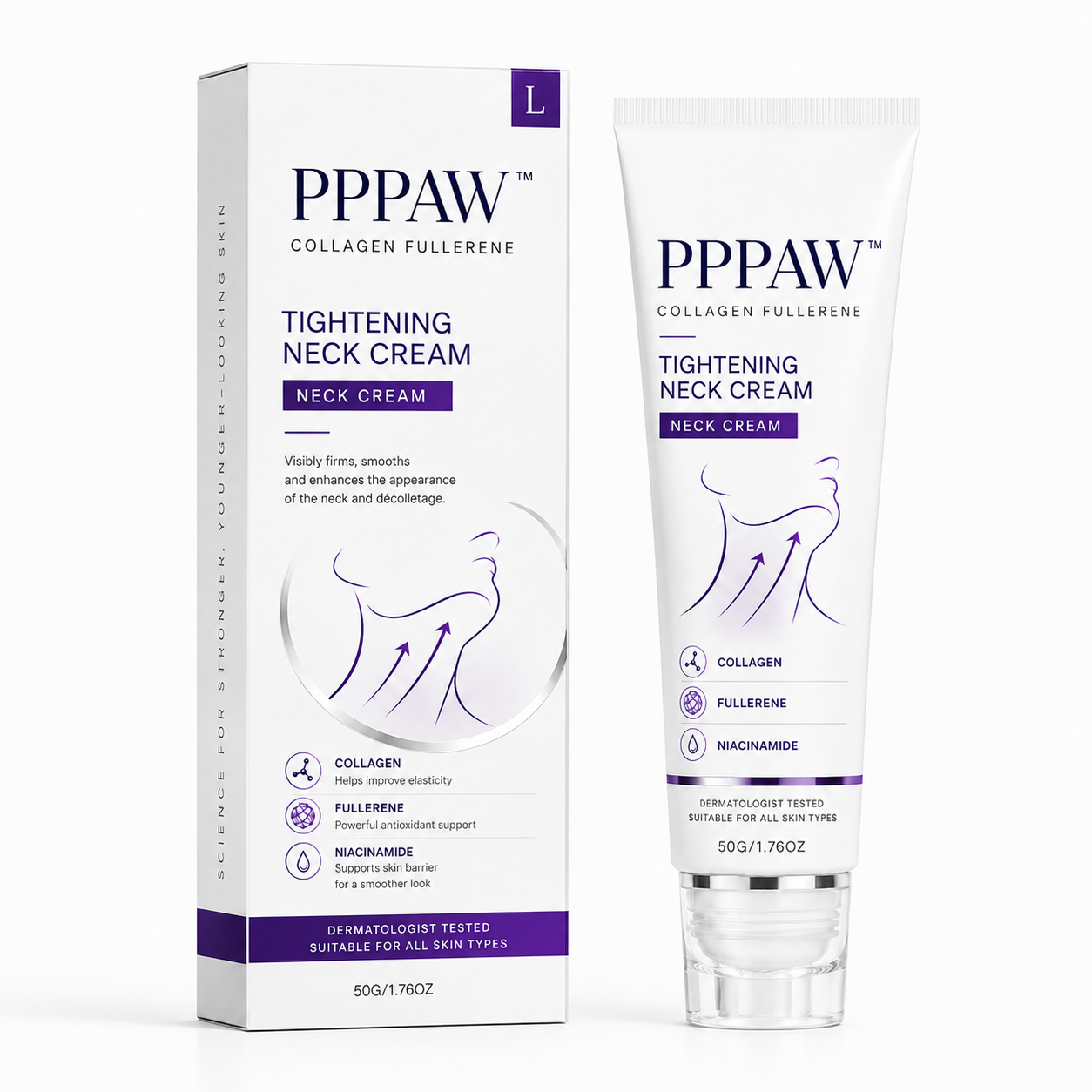 😍 PPPAW™ Instant Neck Lift Cream — 🧴 Infused with Retinol & Hyaluronic Acid | Firms the Neck, Reduces Wrinkles & Double Chin