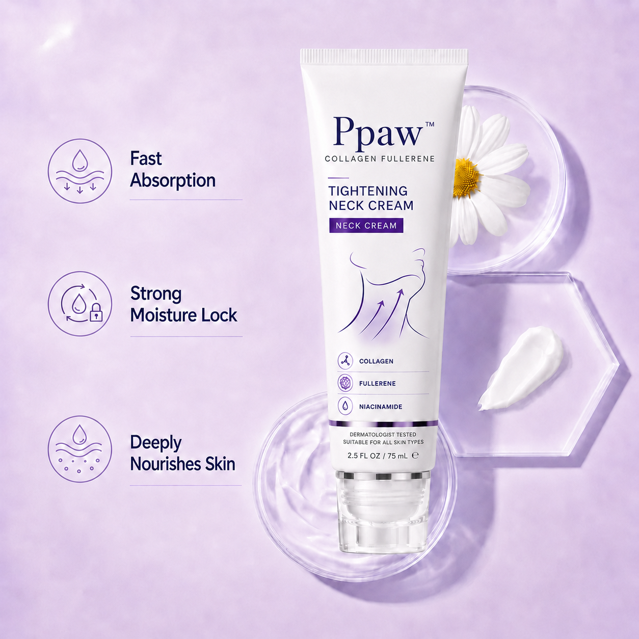 ✨ PPPAW™ Instant Neck Lift Cream — 🧴 Infused with Retinol & Hyaluronic Acid | Firms the Neck, Reduces Wrinkles & Double Chin