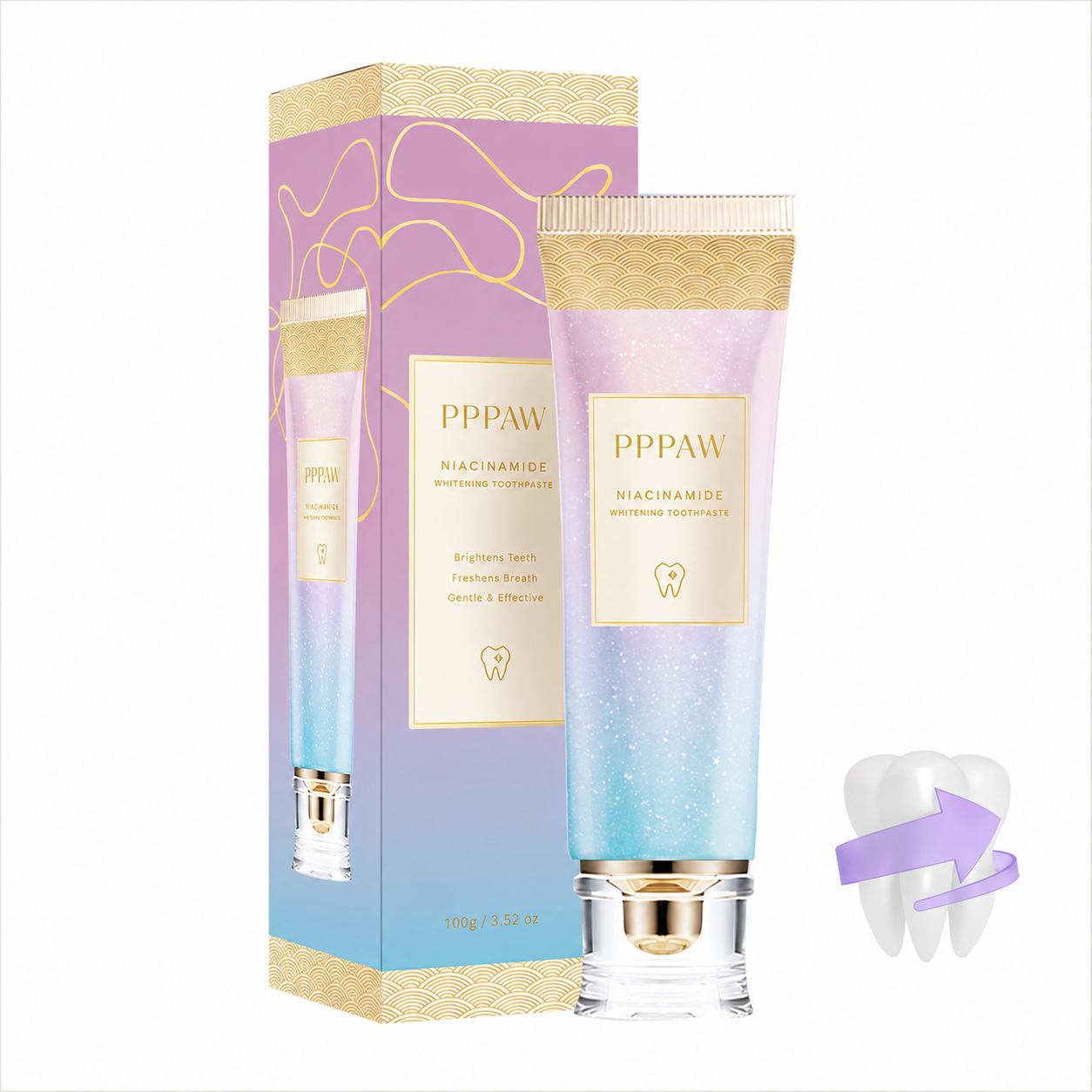 PPPAW Triple Fluoride-Free Whitening Niacinamide Toothpaste