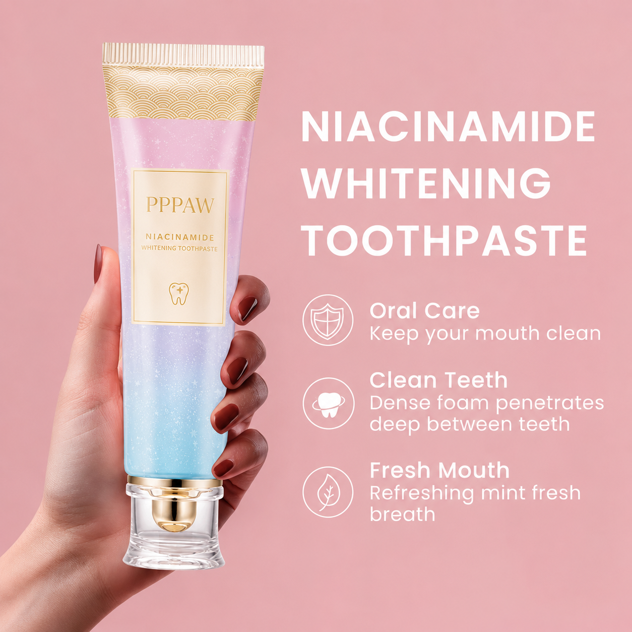 PPPAW Triple Fluoride-Free Whitening Niacinamide Toothpaste