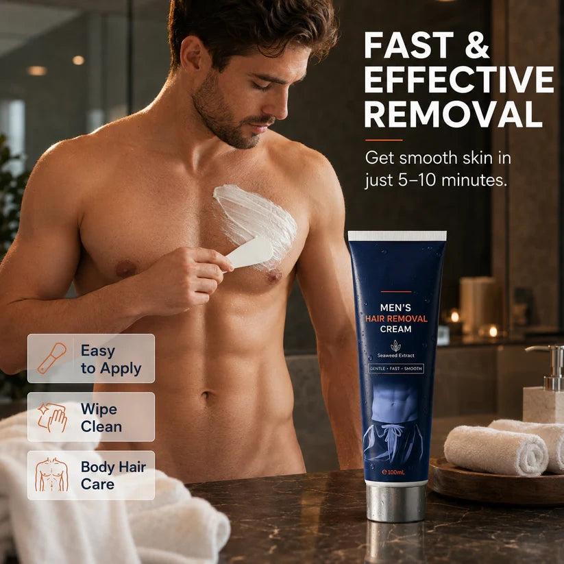 Men’s Hair Removal Cream | Easy Apply, Smooth Skin ✨