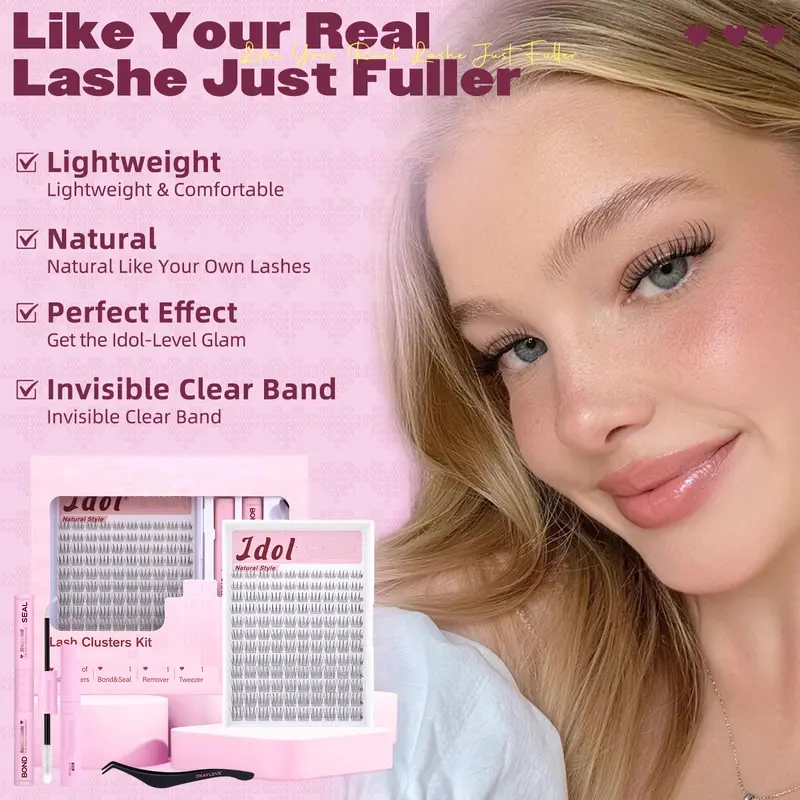 LAST DAY - BUY 1 GET 1 FREE😍Invisible Band Lash Clusters Kit