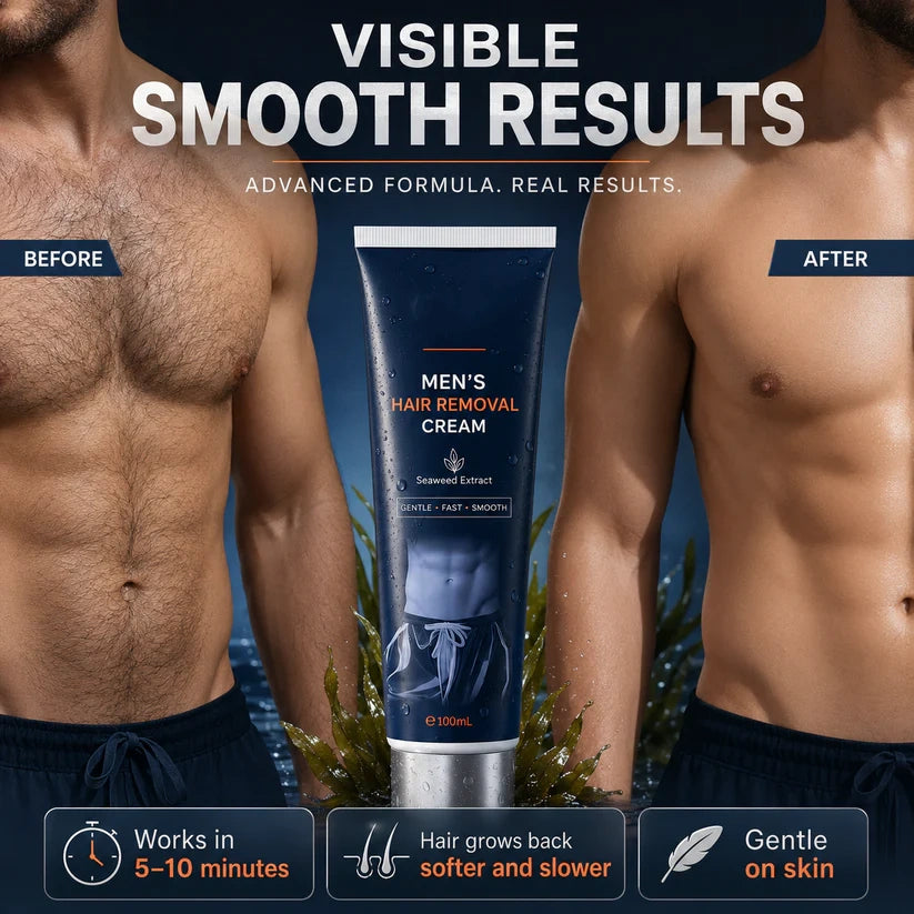 Men’s Hair Removal Cream | Easy Apply, Smooth Skin ✨