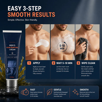 Men’s Hair Removal Cream | Easy Apply, Smooth Skin ✨