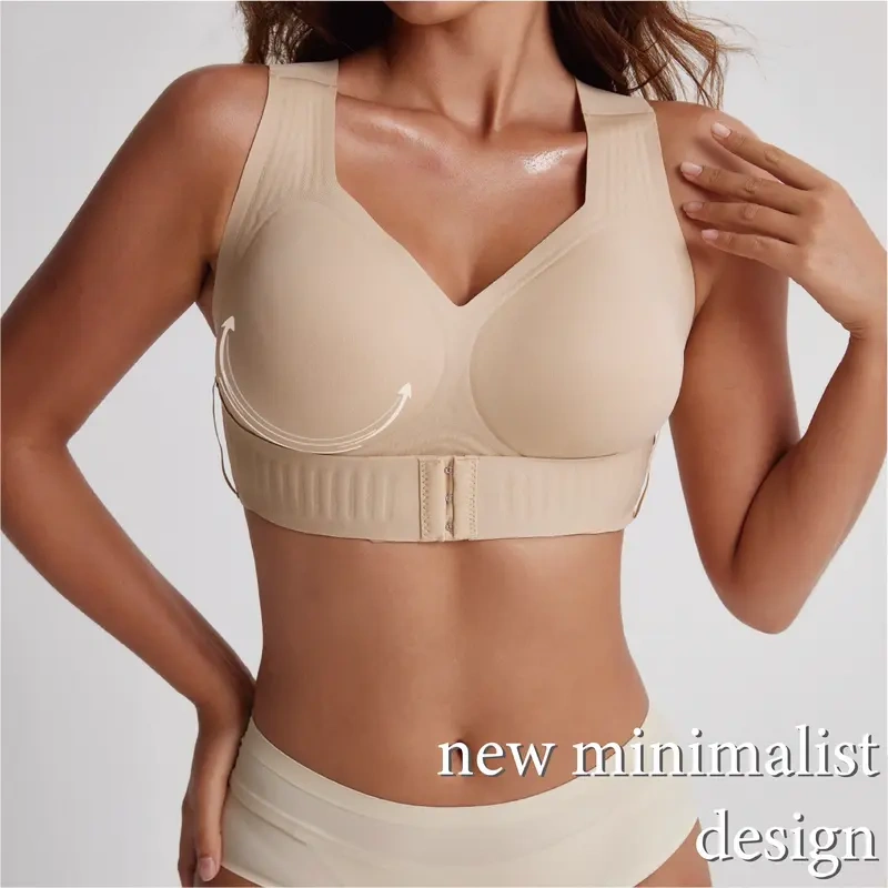 Front view showing molded cups and broad front underband