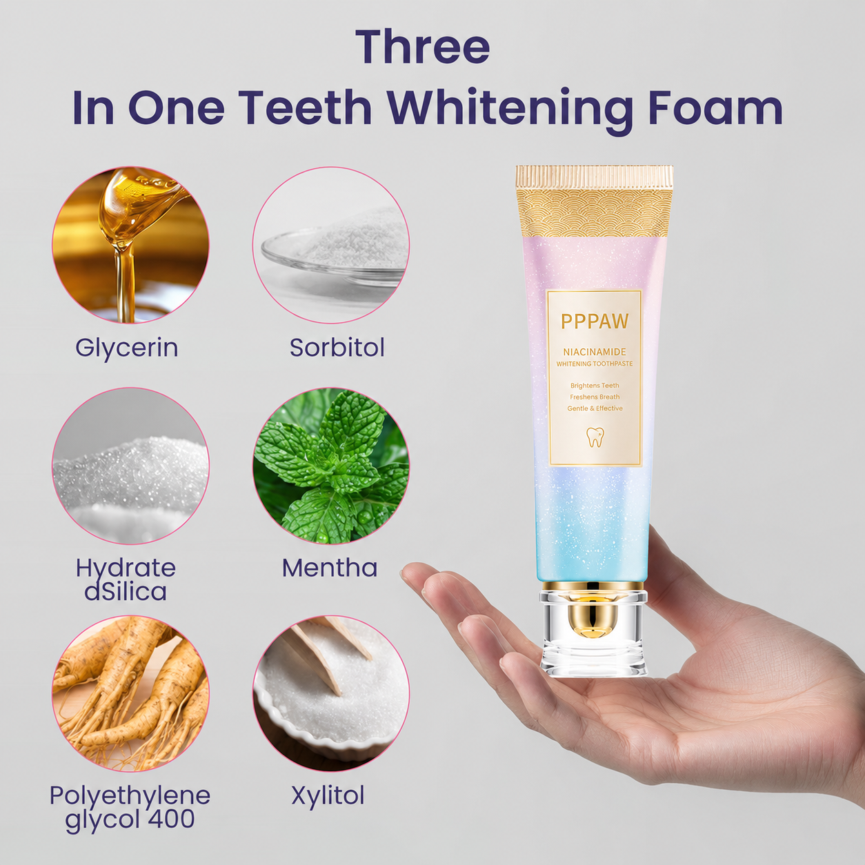 PPPAW Triple Fluoride-Free Whitening Niacinamide Toothpaste