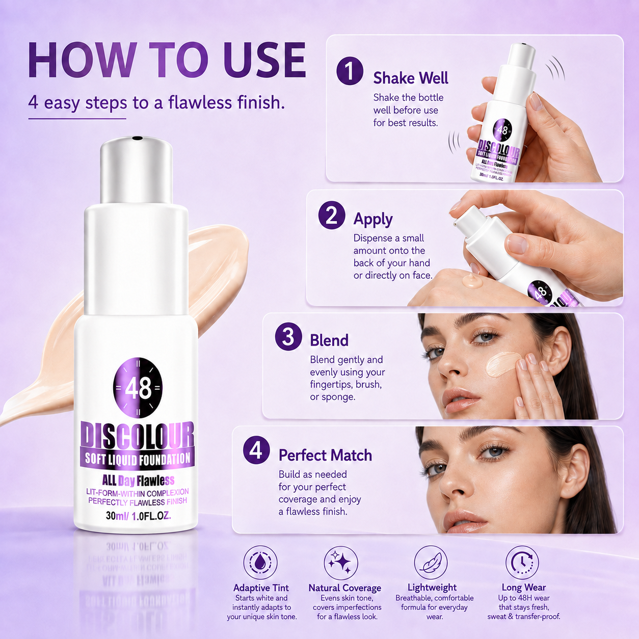 How to use color adapting foundation