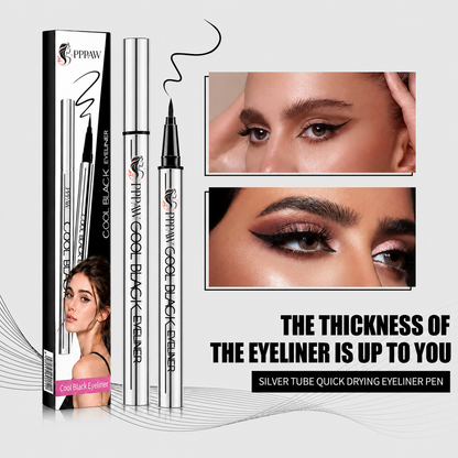 ✨ PPPAW™ Cool Black Eyeliner — ✒️ Quick-Drying & Waterproof | Ultra-Fine Tip, Long-Lasting Wear, Smudge-Proof Definition for Sharp, Bold Eyes Wear, Smudge-Proof Definition for Sharp, Bold Eyes