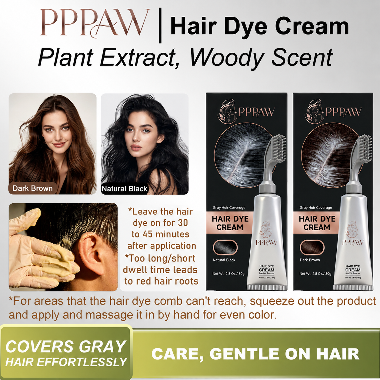 LAST DAY - BUY 1 GET 1 FREE✨ PPPAW Hair Dye Comb / Hair Dye Cream