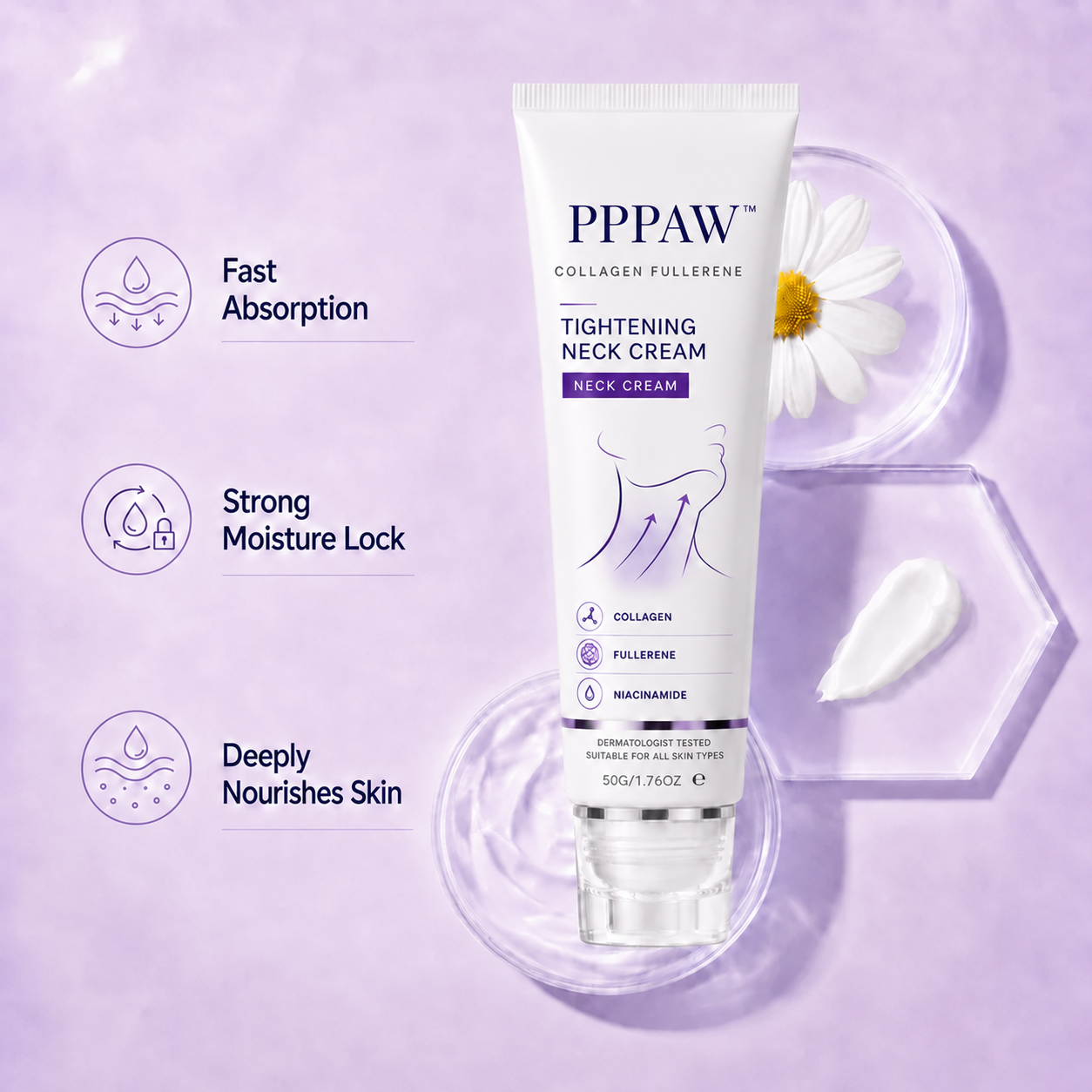 😍 PPPAW™ Instant Neck Lift Cream — 🧴 Infused with Retinol & Hyaluronic Acid | Firms the Neck, Reduces Wrinkles & Double Chin