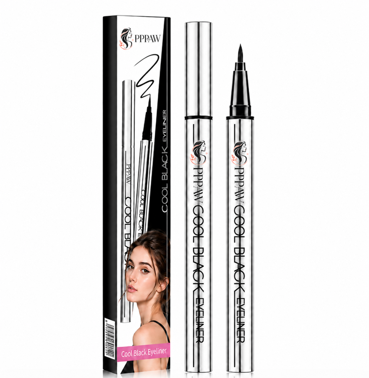 ✨ PPPAW™ Cool Black Eyeliner — ✒️ Quick-Drying & Waterproof | Ultra-Fine Tip, Long-Lasting Wear, Smudge-Proof Definition for Sharp, Bold Eyes Wear, Smudge-Proof Definition for Sharp, Bold Eyes
