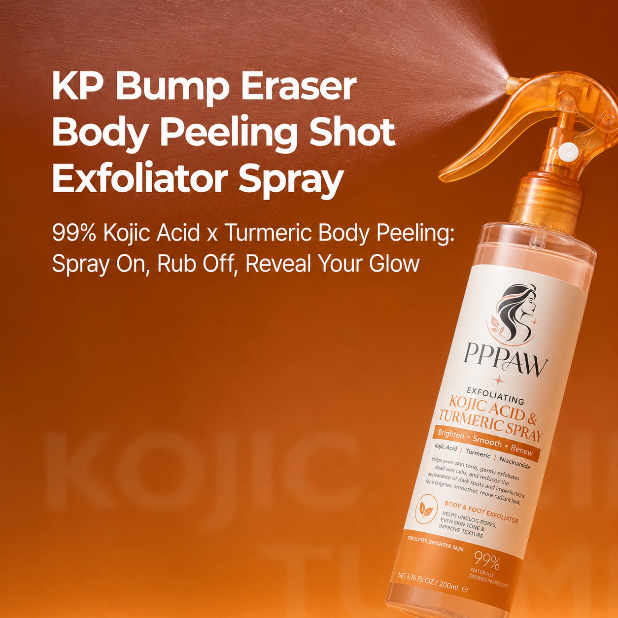 LAST DAY - BUY 1 GET 1 FREE😍Kojic Acid & Turmeric Body Peeling Spray ✨