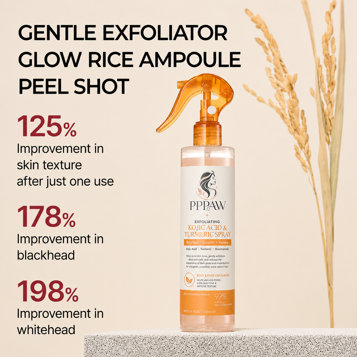 LAST DAY - BUY 1 GET 1 FREE😍Kojic Acid & Turmeric Body Peeling Spray ✨